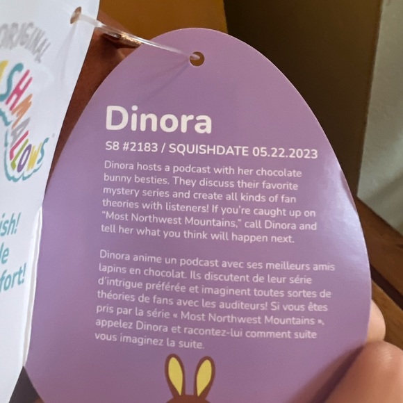 COPY - NWT Chocolate Bunny SET Squishmallows FTM Dinora & Tandy Select Series r… - Picture 6 of 16